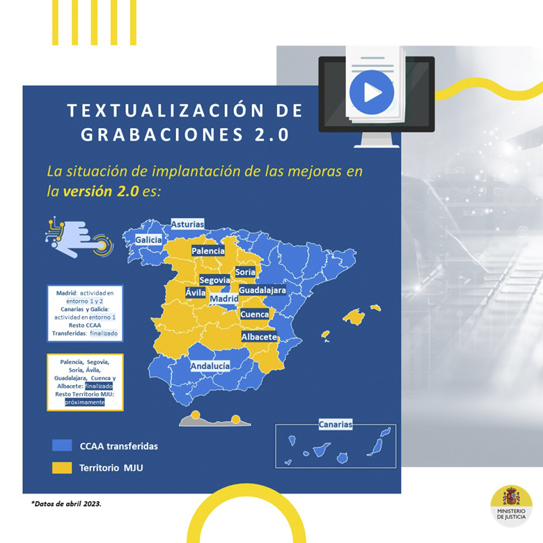Mapa España textualizacion grabaciones abril 2023