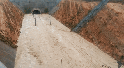 Inundaciones en el túnel Font de la Figuera en 2019   