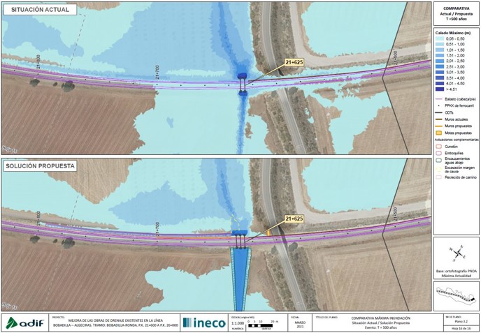 Soluciones propuestas en el estudio de mejora de las obras de drenaje en el tramo Bobadilla-Ronda de la línea convencional Bobadilla