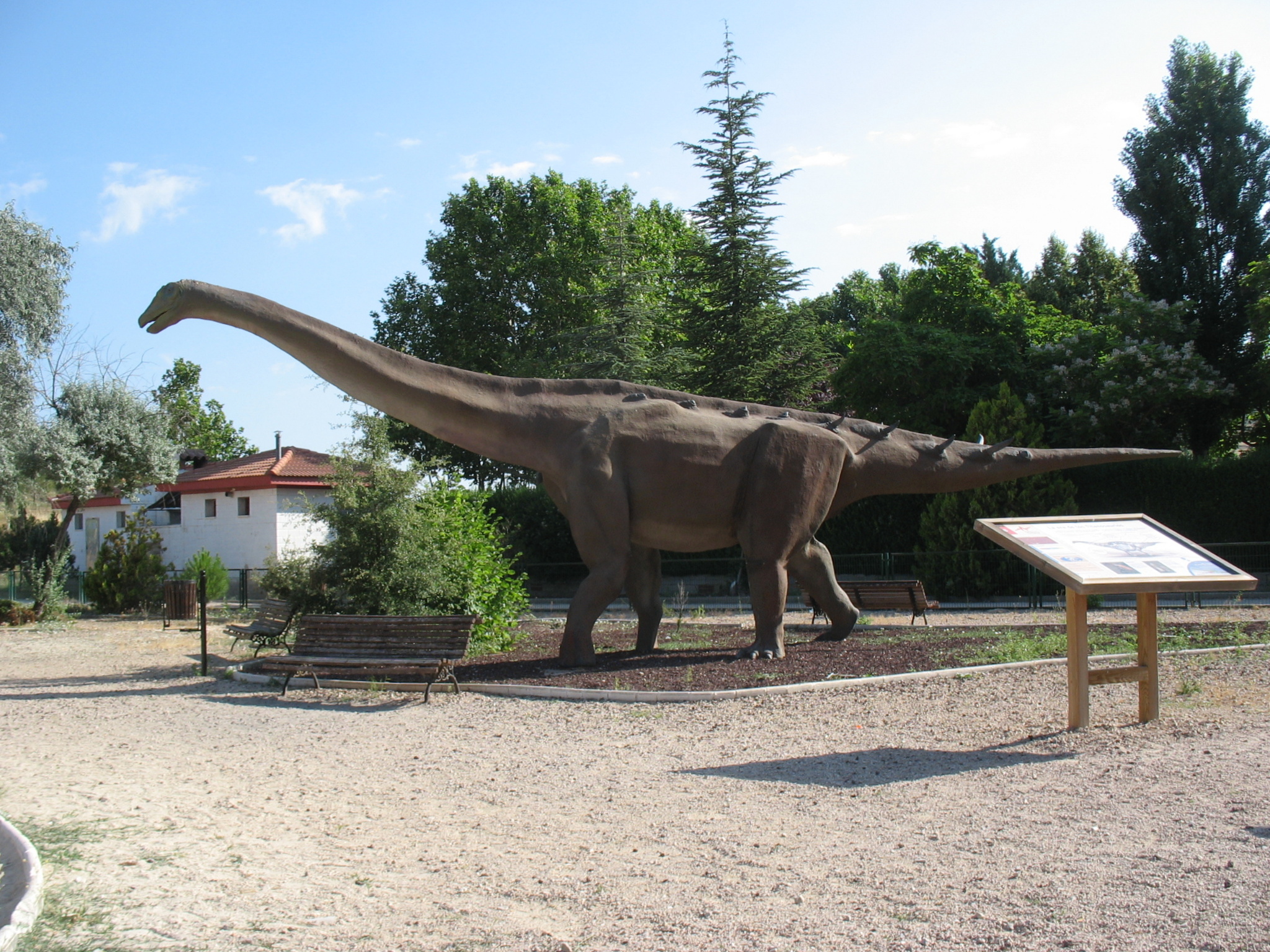 Giant recreation of a dinosaur