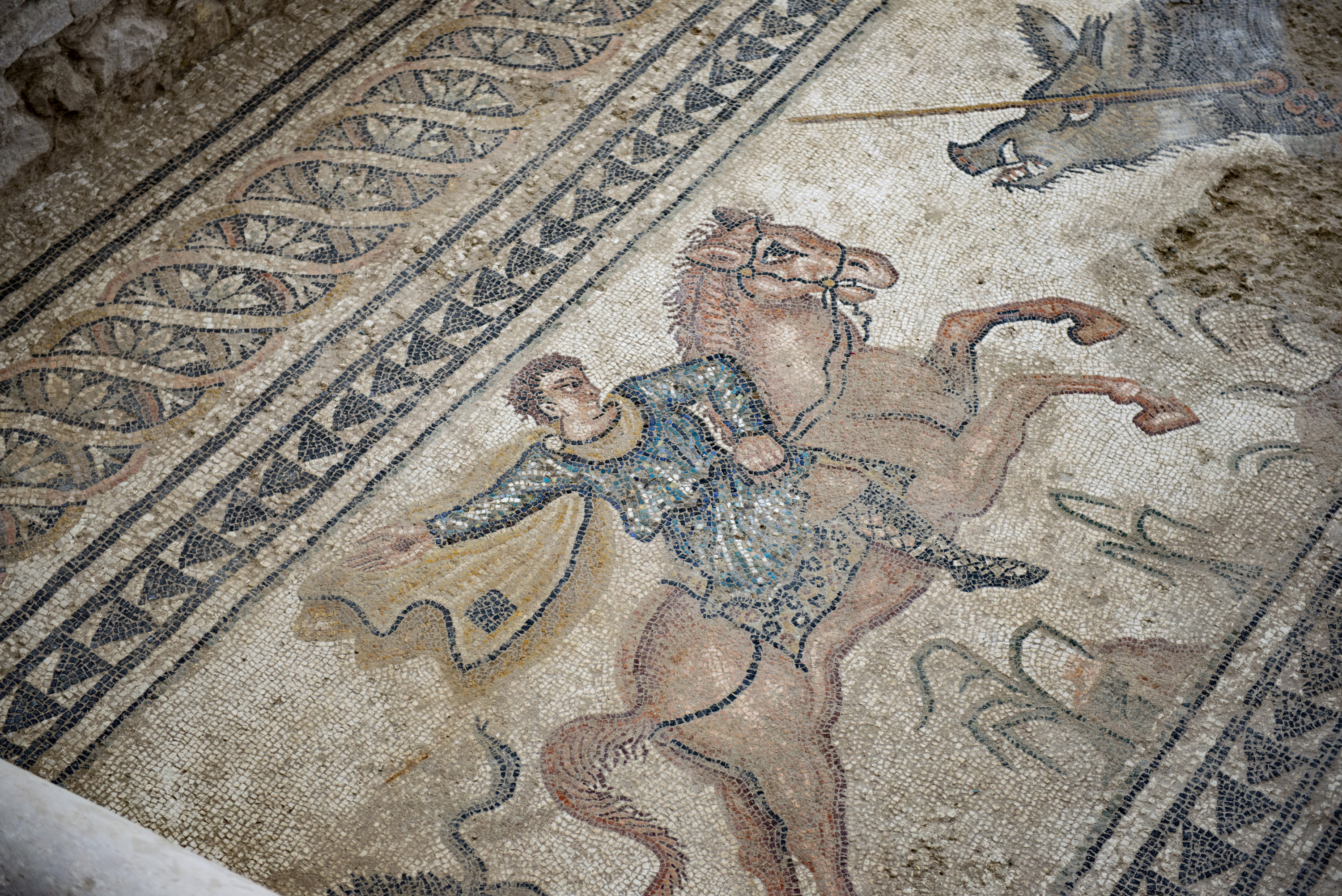 Roman mosaic of a hunting scene
