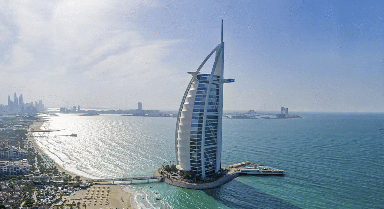 A sequence of the most iconic structures in the city of Dubai
