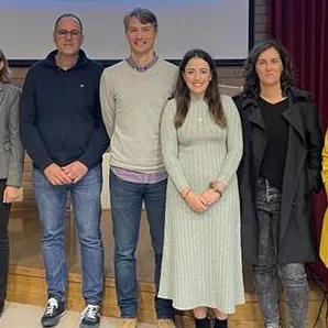 Los ponentes de Ineco, junto a otros compañeros en Galicia