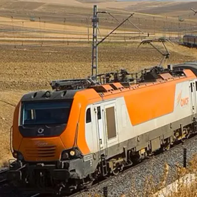 One of the trains of ONCF, Morocco's state-owned railway operator.
