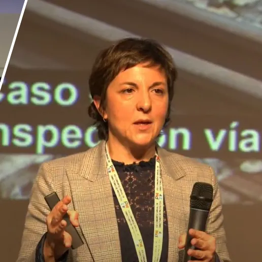 Clara Pedregosa, with Francisco Javier Díaz. On the right, Luisa Calvo.