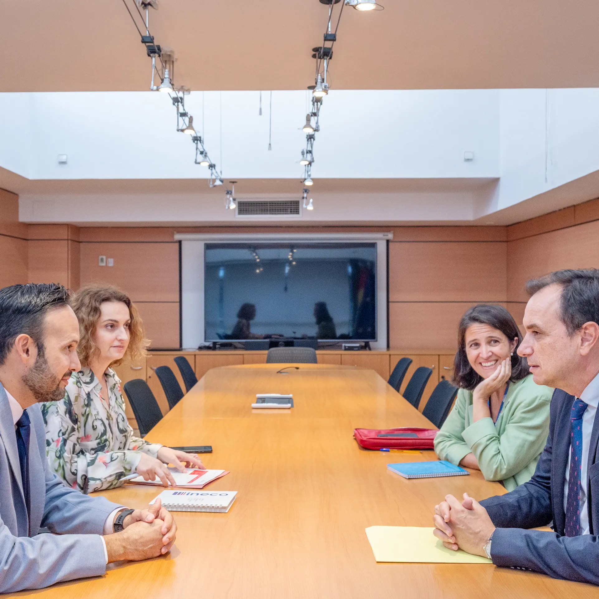Pablo Camacho Salazar,Deputy Minister of Infrastructure of Costa Rica, Salomé Fernández,America Account Deputy Director, Ainhoa Zubieta, International Business General Director and Sergio Vázquez Torrón, President of Ineco 