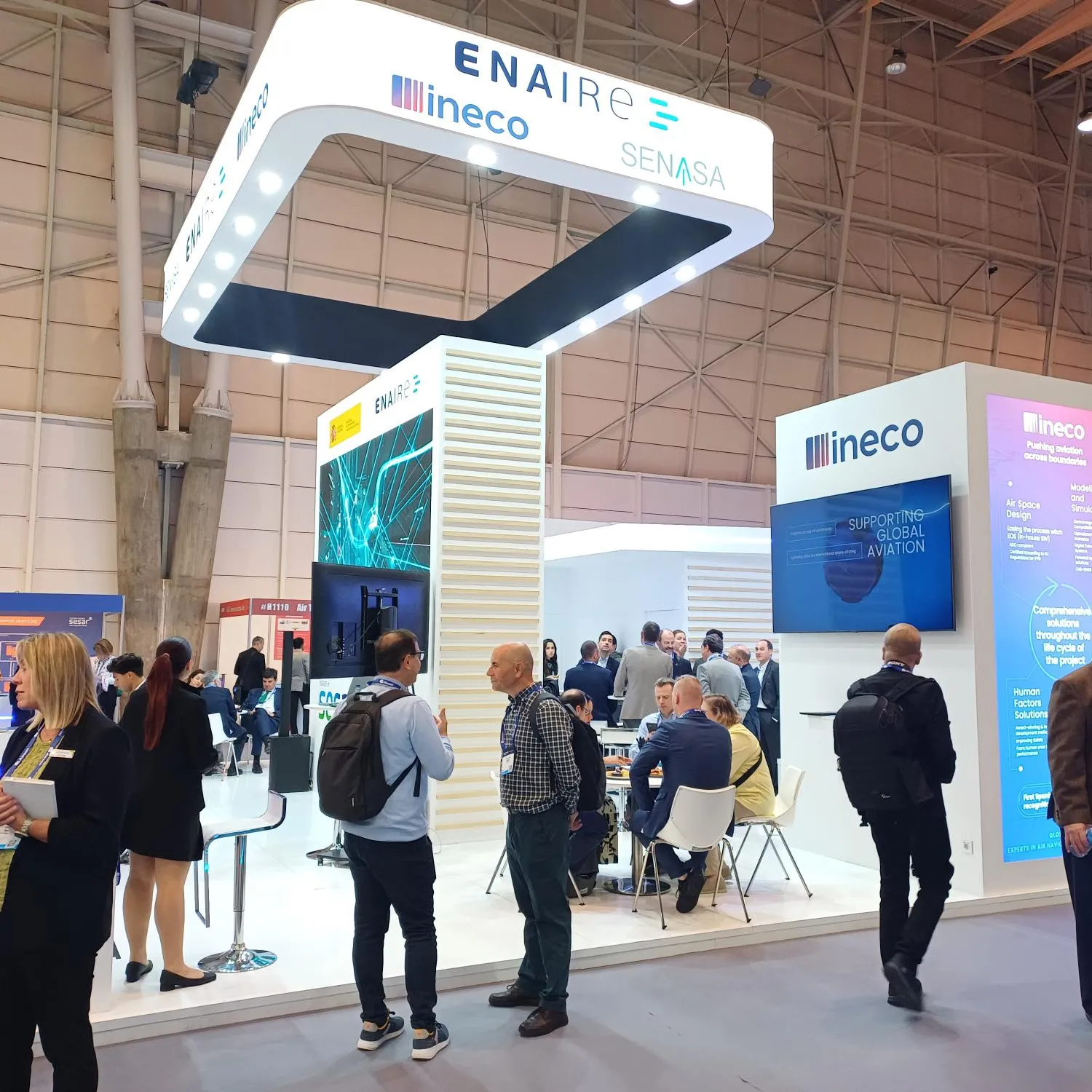 Ineco ha contado con un espacio propio compartido con ENAIRE y SENASA.