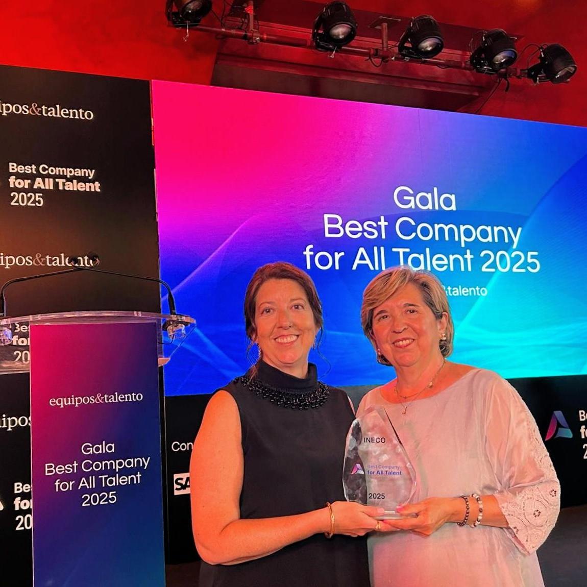 Ineco, reconocida como Best Company for All Talent 2025 por su compromiso con la diversidad, la equidad y la inclusión