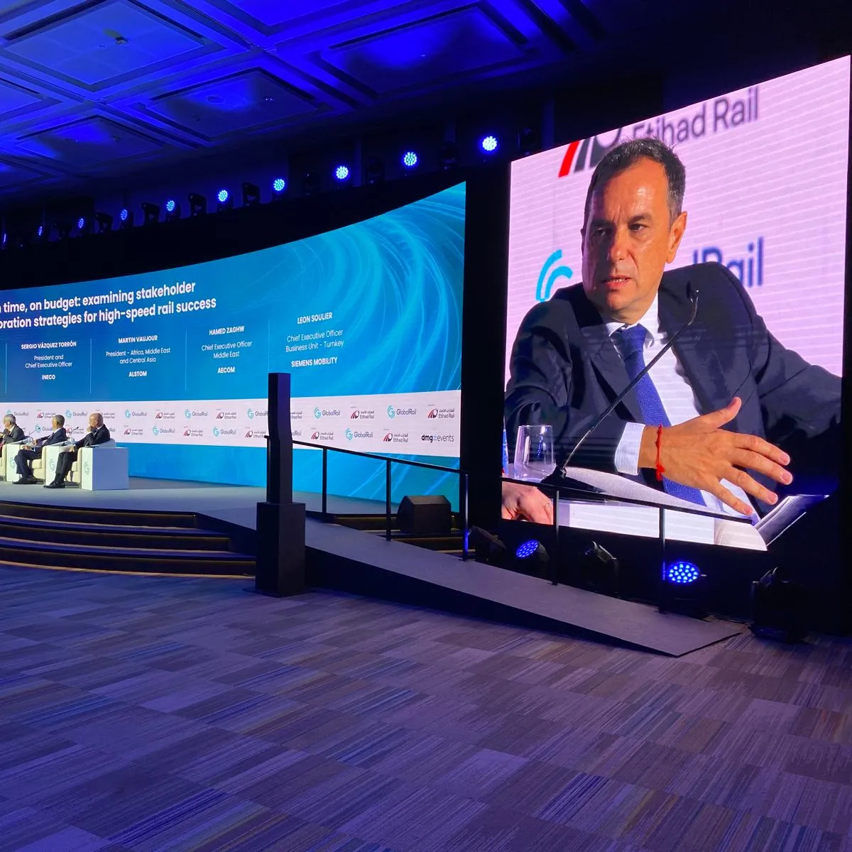 Uno de los momentos de la intervención del presidente de Ineco