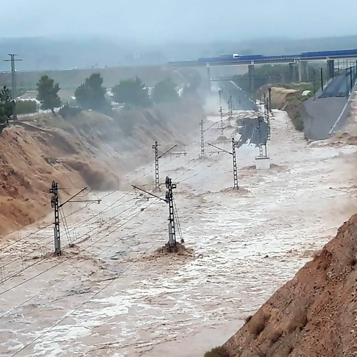 Floods in the Font de la Figuera tunnel in 2019 