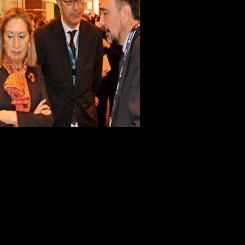 Ana Pastor, Minister of Public Works, visits Ineco’s stand at World ATM Congress
