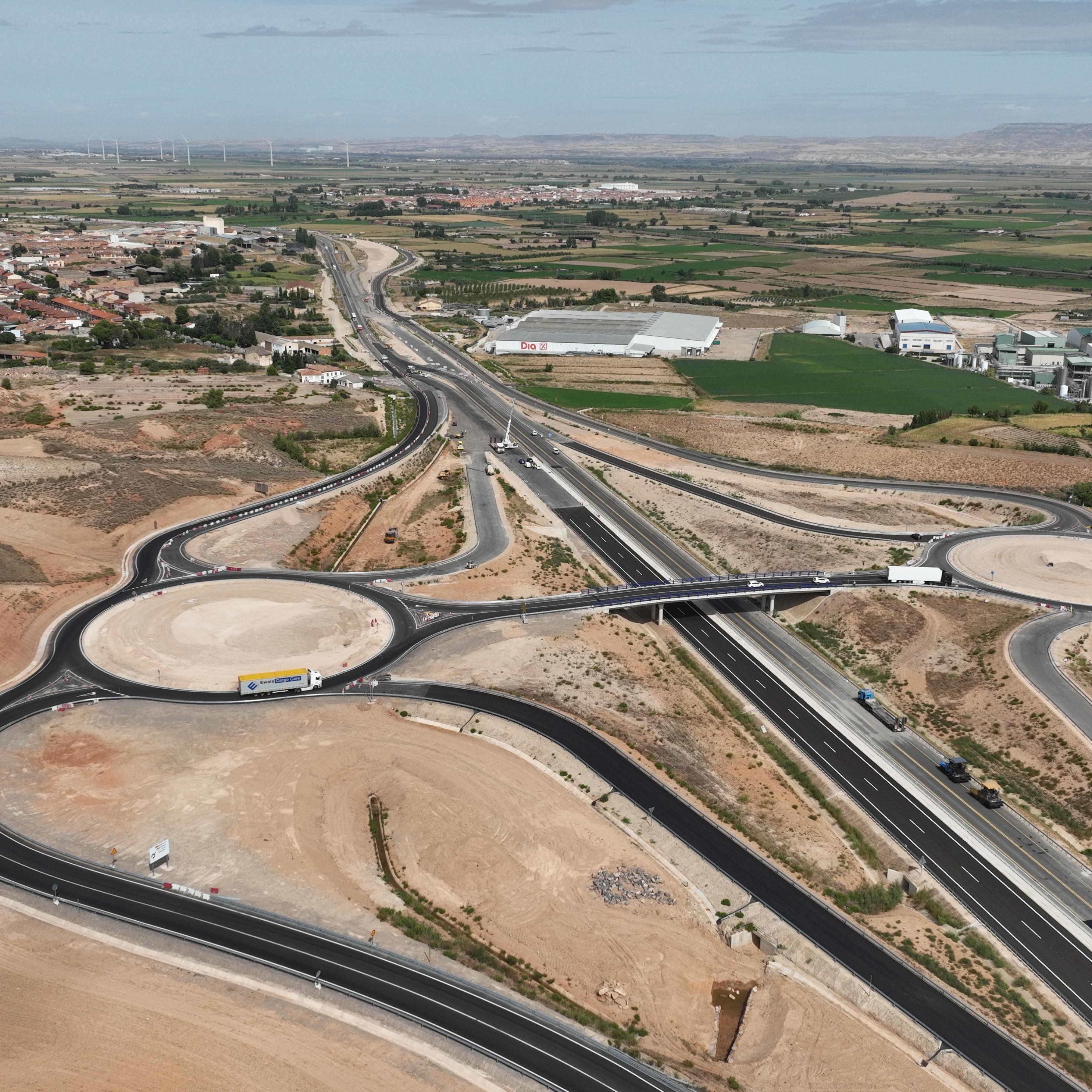 El tramo entre Gallur y Mallén de la A-68 ya es una realidad