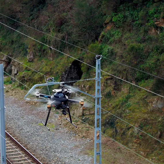 Telefónica, Ineco, Adif and Huawei implement a remote inspection solution for railway tracks in Galicia based on 5G and drones