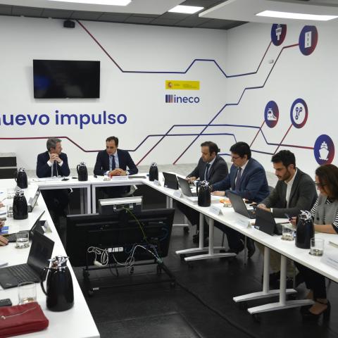 José Antonio Santano, Secretary of State for Transport and Sustainable Mobility, visited Ineco to participate in our company's Management Committee, which was held in the Agora Hall.