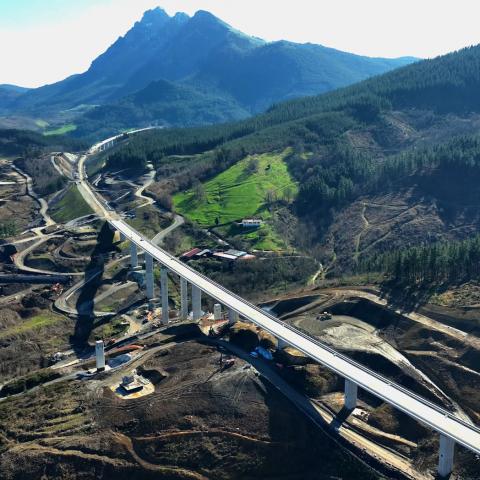 Imagen aérea de la Y Vasca