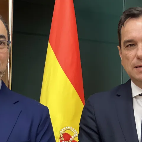 The president of Ineco, Sergio Vázquez Torrón, has met with Sergio Díaz-Granados, executive president of the Development Bank of Latin America and the Caribbean (CAF)