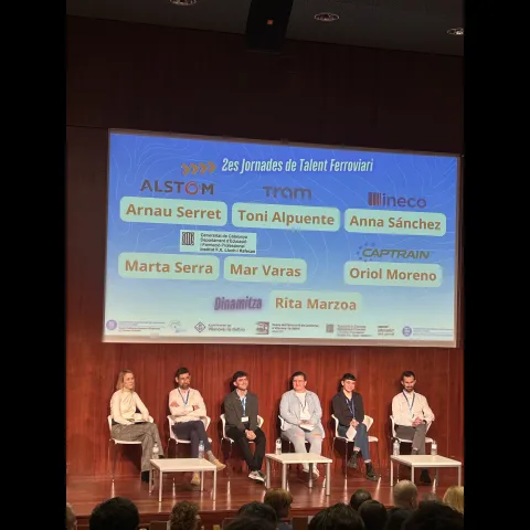 Representing the company were Anna Sánchez Álvarez, Territorial Manager for Catalonia and Manager of Conventional Network Maintenance; Luis Ubalde Claver, PMO and Construction Management Specialist; and Nerea Salinero Aguilar, Recruitment Specialist at Ineco