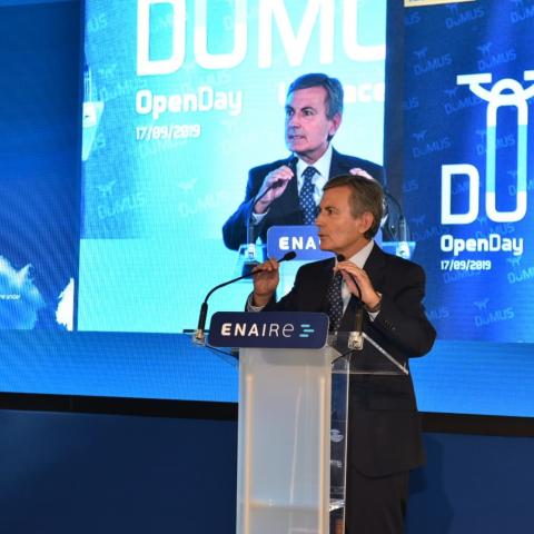 Saura preside la primera demostración pública de integración de drones en espacio aéreo