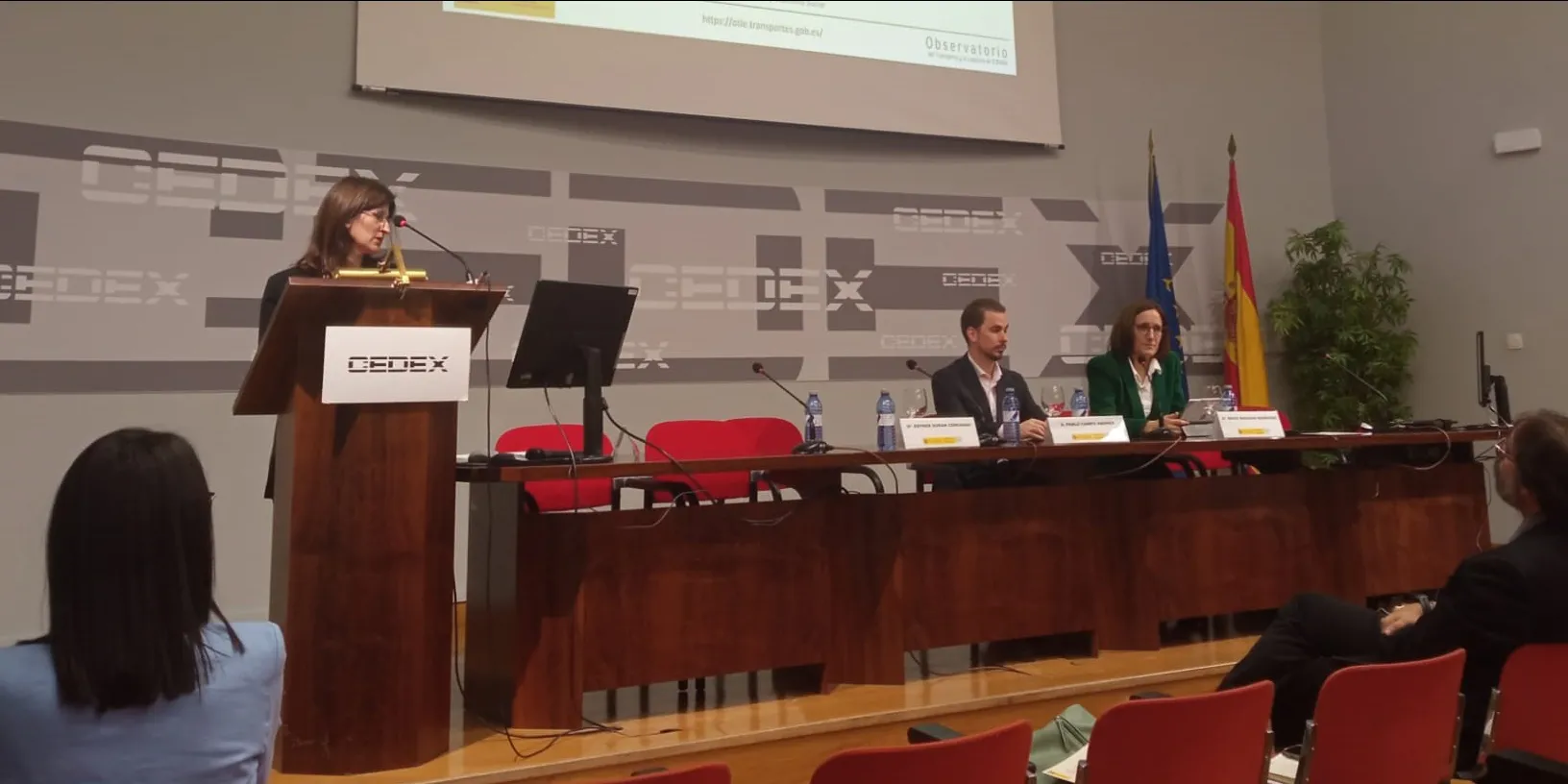 On this day, Esther Durán, Consulting, Environment and IT manager, presented a paper on the economic perspective of transport and mobility.