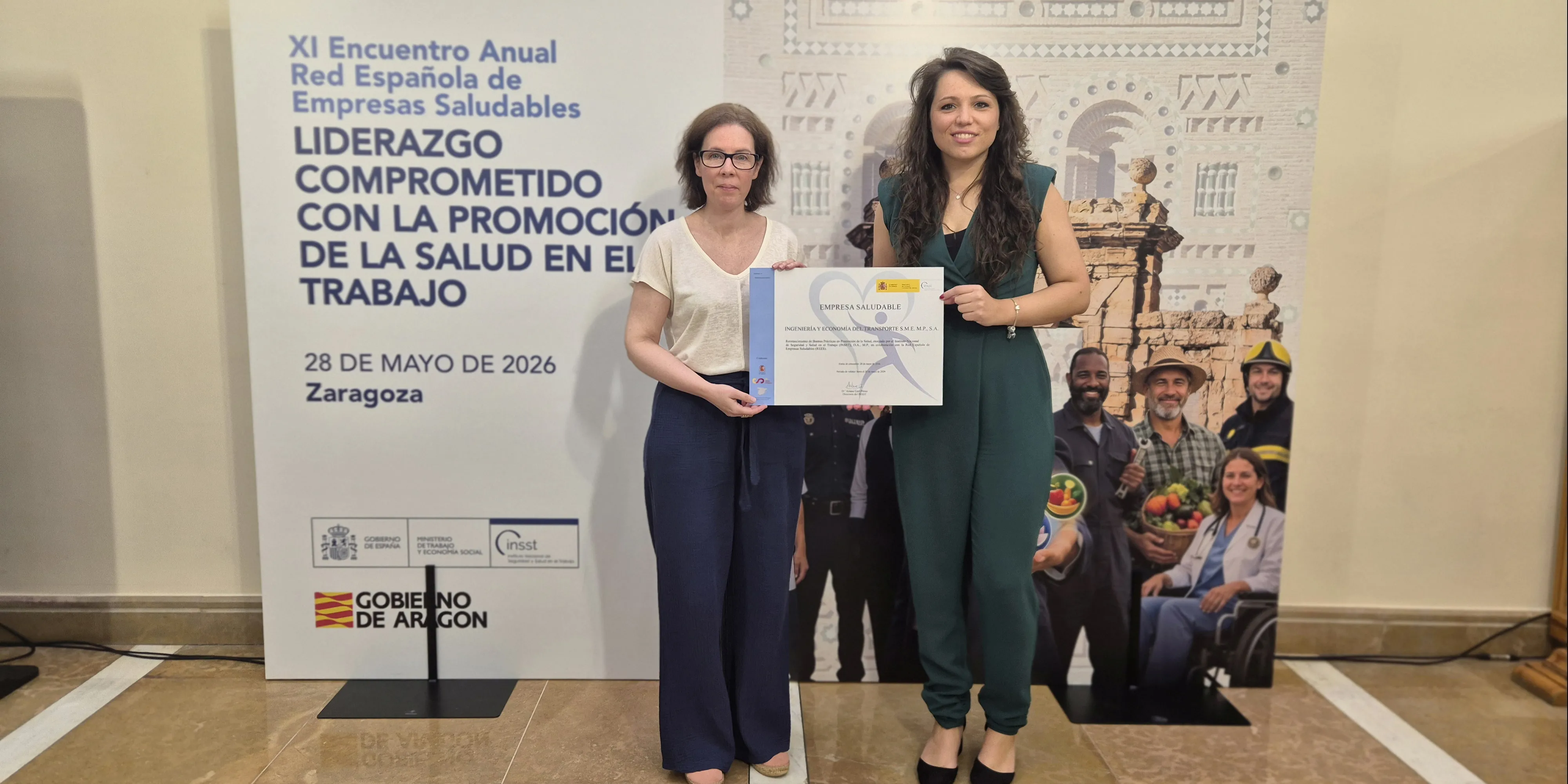 Gema Ybarra y Sara Cabral del Servicio Prevención de Ineco